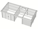 Fjordholz Flachdach Gartenhaus Modell Samim 44