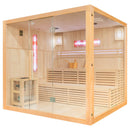 Mazur MO-EA4S XXL Trockensauna mit HARVIA 8 kW Ofen, Salzstein und Wandisolierung 220 x 200 x 200 cm