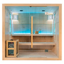 Mazur MO-EA5S LUX Trockensauna mit HARVIA 8 kW Ofen, Salzstein und Wandisolierung 210 x 160 x 200 cm
