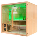 Mazur MO-EA5S LUX Trockensauna mit HARVIA 8 kW Ofen, Salzstein und Wandisolierung 210 x 160 x 200 cm