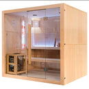 Mazur MO-EA5S LUX Trockensauna mit HARVIA 8 kW Ofen, Salzstein und Wandisolierung 210 x 160 x 200 cm