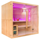 Mazur MO-EA5S LUX Trockensauna mit HARVIA 8 kW Ofen, Salzstein und Wandisolierung 210 x 160 x 200 cm