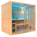 Mazur MO-EA5S LUX Trockensauna mit HARVIA 8 kW Ofen, Salzstein und Wandisolierung 210 x 160 x 200 cm