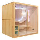 Mazur MO-EA5S-L Trockensauna mit HARVIA 8 kW Ofen, Salzstein und Wandisolierung 210 x 160 x 200 cm