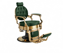 Soleni BUZZ GOLD - Barber Chair, Service Chair, Hairdresser's Chair, Hairdressing Chair, Dark Green