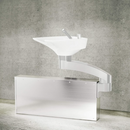 Soleni wall channel for hairdressing washbasins – "Contura Mono" stainless steel 30–110 cm