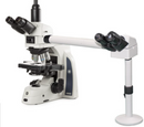 Euromex Delphi-X Observer Mehrkopfsystem für 2 Beobachter. Ein Trinokularkopf und ein Binokularkopf mit SWF 10x/25 mm Ø 30 mm Okularen. Ausgestattet mit Plan PLi 4/10/20/S40/S100x Öl-IOS-Objektiven