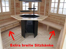 Fjordholz 8-Eck Grillkota Modell Lasse 12,0m² DeLuxe