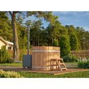 Fjordholz Holzbadezuber Oval Größe 1 mit Außenofen