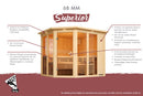 Karibu Design Sauna "Sauna Alcinda" 5 Personen ohne Ofen