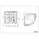 Sanotechnik - kit complet SALSA 120x120x227cm