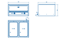 KSF Bain Marie 2 x 1/1 GN - Elektro