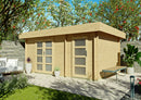 Fjordholz Flachdach Gartenhaus Modell Tekla 28