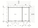 Fjordholz Flachdach Gartenhaus Modell Tekla 28