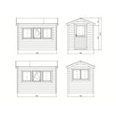 Fjordholz Gewächshaus aus Holz Modell 28 A