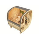 Fjordholz Barrel Sauna Model Bus 160 with Full Glass Front