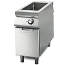 Virtus & Mastro electric bain-marie on base with doors, 1 basin GN 1/1+1/3