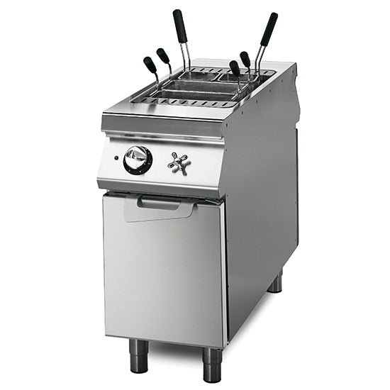 Virtus & Mastro electric pasta cooker for under-counter use with doors, 1 bowl GN 1/1 - 40 liters