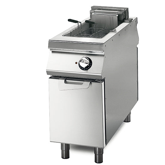 Virtus & Mastro Elektro-Fritteuse 1x 21 Liter auf Unterbau mit Türen