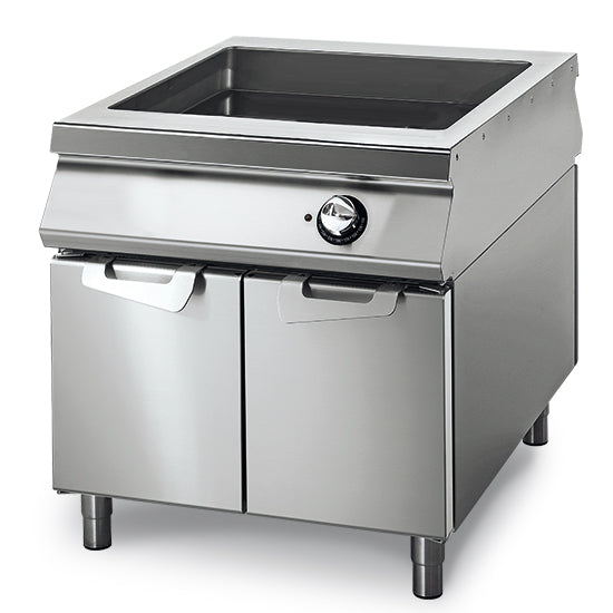 Virtus & Mastro electric bain-marie on base with doors, 1 basin GN 2/1