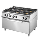 Virtus & Mastro gas cooker on static Maxi gas oven, 6 burners
