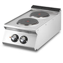 Virtus & Mastro Elektrokochfeld, Tischmodell, 2 Platten aus Gusseisen