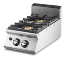Virtus & Mastro gas hob with 2 burners, each 6 kW, deep-drawn work surface