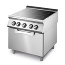 Virtus & Mastro Glaskeramikherd auf statischem Elektroofen GN 2/1, 4 Kochzonen