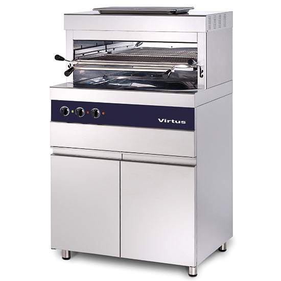 Virtus & Mastro electric grill up to 800°C with grill grate 770x470 mm on closed base