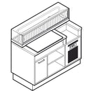 Virtus & Mastro Sushi-Station 1600 mm mit neutralem Unterbau und Abfalleimer inklusive Sushivitrine