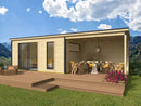 Fjordholz Gartenhaus Modell Juist-3 mit Anbau