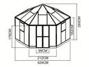 StarLine 6-Eck Gewächshaus Modell Vitra 11,7 m²