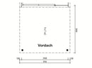 Fjordholz Gartenhaus Modell Amrum-1 mit Vordach