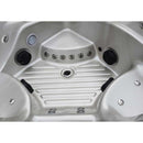 Hydrosan Garten-Whirlpool-Badewanne SPA340 Cappuccino Naturholz-Abdeckung 220x220 cm