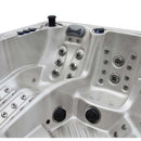 Hydrosan Garten-Whirlpool-Badewanne SPA340 Cappuccino Naturholz-Abdeckung 220x220 cm