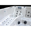 Hydrosan Garten-Whirlpool-Badewanne SPA340 Cappuccino Naturholz-Abdeckung 220x220 cm