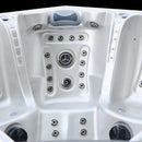 Hydrosan Garten-Whirlpool-Badewanne SPA340 Cappuccino Naturholz-Abdeckung 220x220 cm