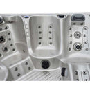 Hydrosan Garten-Whirlpool-Badewanne SPA340 Cappuccino Naturholz-Abdeckung 220x220 cm