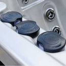 Hydrosan Garten-Whirlpool-Badewanne SPA340 Cappuccino Naturholz-Abdeckung 220x220 cm