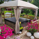 Hydrosan Garten-Whirlpool 340ECO Cappuccino Grau, Abdeckung 220x220 cm