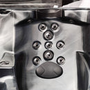 Hydrosan Garten-Whirlpool-Badewanne 403 Schwarz Ozeanwelle Schwarzes Gehäuse 230x230 cm