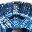 Hydrosan Garten-Whirlpool-Badewanne Spa510 Blaue Welle Graues Gehäuse 210x210 cm