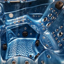 Hydrosan Garten-Whirlpool-Badewanne Spa510 Blaue Welle Graues Gehäuse 210x210 cm