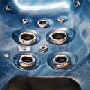 Hydrosan Garten-Whirlpool-Badewanne Spa510 Blaue Welle Graues Gehäuse 210x210 cm