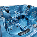 Hydrosan Garten-Whirlpool-Badewanne 560 Blaue Ozeanwelle Anthrazit Gehäuse 220x220 cm
