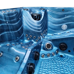 Hydrosan Garten-Whirlpool-Badewanne 560 Blaue Ozeanwelle Anthrazit Gehäuse 220x220 cm – Vorschau 15