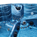 Hydrosan Garten-Whirlpool-Badewanne 560 Blaue Ozeanwelle Anthrazit Gehäuse 220x220 cm