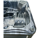 Hydrosan Garten-Whirlpool-Badewanne 561 Black Ocean Wave Anthrazit Gehäuse 210x210 cm