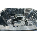 Hydrosan Garten-Whirlpool-Badewanne 561 Black Ocean Wave Anthrazit Gehäuse 210x210 cm