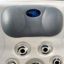Hydrosan Garten-Whirlpool-Badewanne SPA705 Cappuccino-Grau Gehäuse 210x170 cm